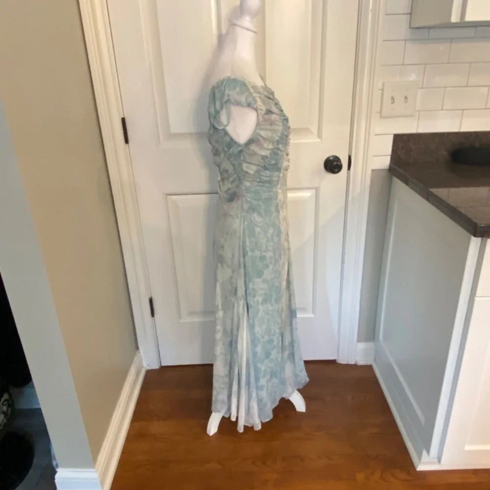 New! Free People Heart to Heart Midi Dres Blue Floral nwot 33463